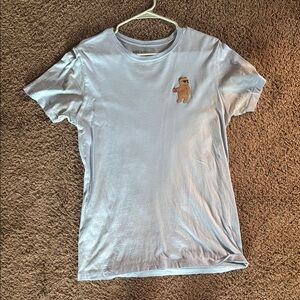 White T-Shirt with Bear Graphic